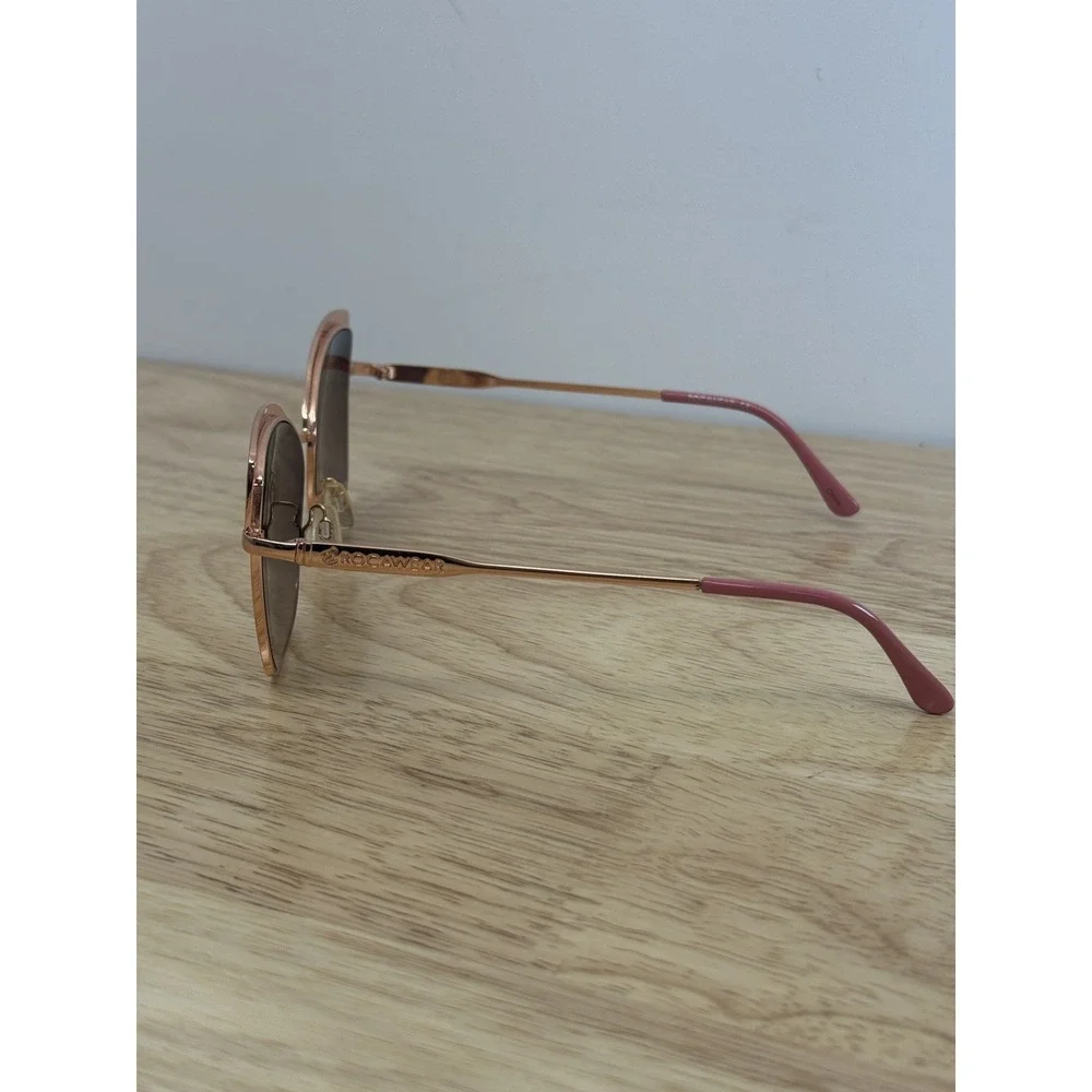 Rocawear Pinkish Biege Oversized Sunglasses Women's Brown Lens UV 400‎